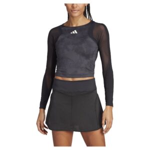 Adidas Paris Crop Long Sleeve T-shirt Negro S Mujer