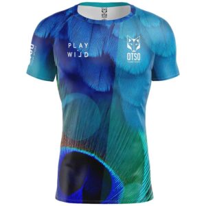Otso Blue Birds Short Sleeve T-shirt Azul S Hombre