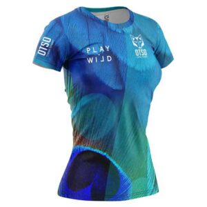 Otso Blue Birds Short Sleeve T-shirt Azul S Mujer