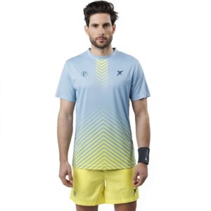 Drop Shot Bentor Lima Short Sleeve T-shirt Amarillo,Gris L Hombre