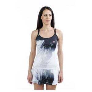 Drop Shot Dafra Sleeveless T-shirt Blanco,Negro L Mujer