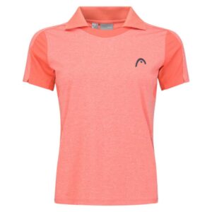 Head Racket Padel Tech Short Sleeve Polo Naranja S Mujer