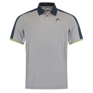Head Racket Padel Tech Short Sleeve Polo Gris XL Hombre