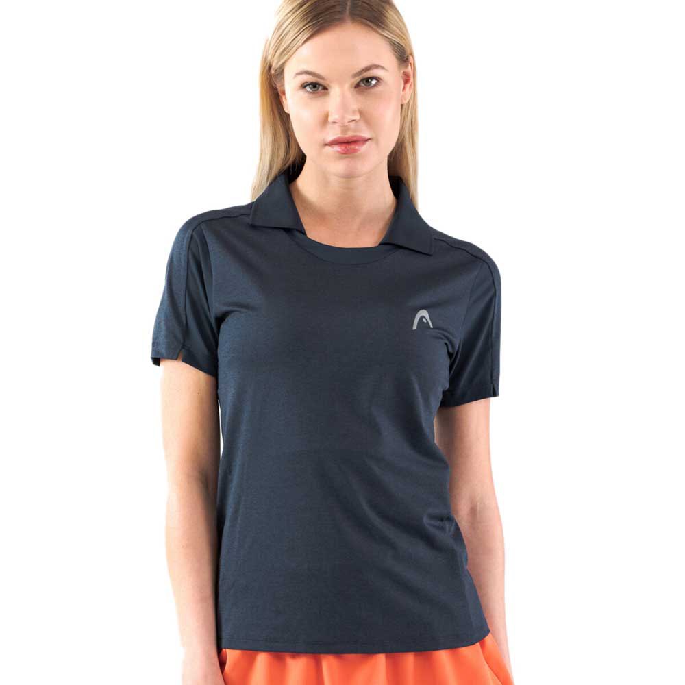 Head Racket Padel Tech Short Sleeve Polo Azul L Mujer