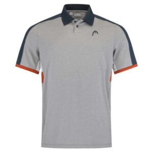 Head Racket Padel Tech Short Sleeve Polo Gris L Hombre