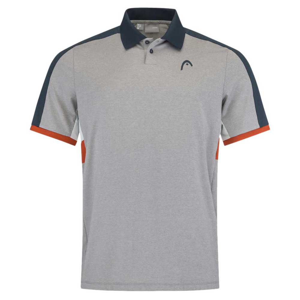 Head Racket Padel Tech Short Sleeve Polo Gris L Hombre