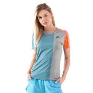 Head Racket Padel Tech Short Sleeve T-shirt Azul,Gris M Mujer