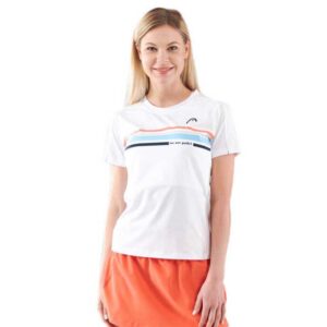 Head Racket Padel Tech Short Sleeve T-shirt Blanco S Mujer