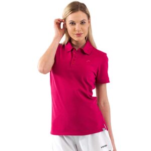 Head Racket Short Sleeve Polo Rosa M Mujer