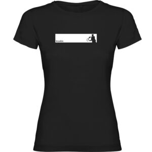 Kruskis Tennis Frame Short Sleeve T-shirt Negro M Mujer