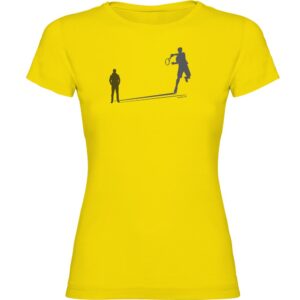 Kruskis Tennis Shadow Short Sleeve T-shirt Amarillo 2XL Mujer