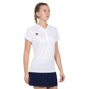 Tecnifibre Team Mesh Short Sleeve Polo Blanco L Mujer