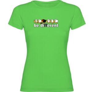 Kruskis Be Different Tennis Short Sleeve T-shirt Verde 2XL Mujer