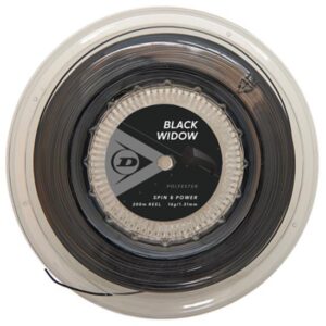 Dunlop Black Widow 200 M Tennis Single String Negro 1.26 mm