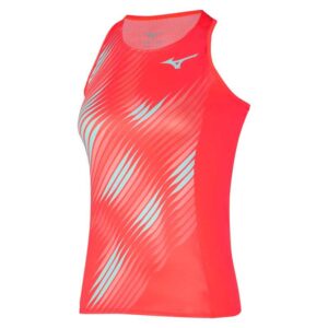 Mizuno Printed Sleeveless T-shirt Rojo S Mujer