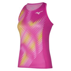 Mizuno Printed Sleeveless T-shirt Rosa S Mujer