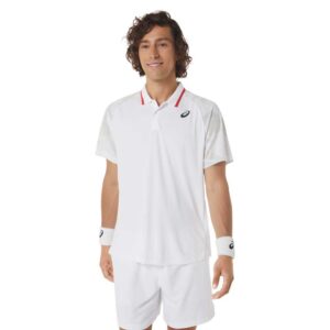 Asics Court Graphic Short Sleeve Polo Blanco XL Hombre