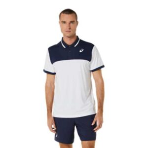 Asics Court Short Sleeve Polo Blanco M Hombre
