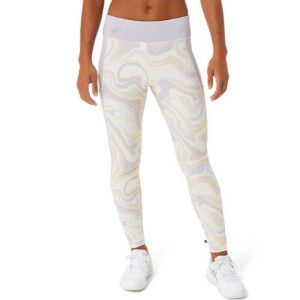 Asics Graphic Leggings Lila L Mujer