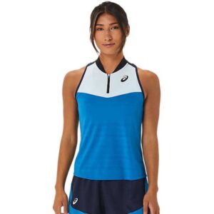 Asics Match Sleeveless T-shirt Azul XS Mujer