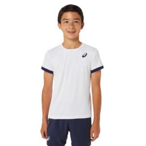 Asics 2044a036 Short Sleeve T-shirt Blanco 5-6 Years Niño