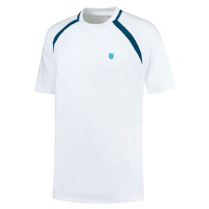K-swiss Hypercourt Mesh Crew 2 Short Sleeve T-shirt Blanco L Hombre