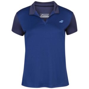 Babolat Play Short Sleeve Polo Azul XS Mujer