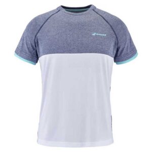 Babolat Play Crew Neck Short Sleeve T-shirt Blanco,Azul 10-12 Years Niño
