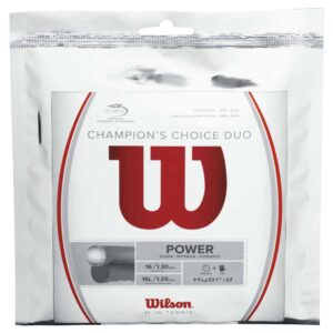 Wilson Champions Choice Duo Hybrid 12.2 M Tennis Single String Plateado 1.30 mm / 1.25 mm