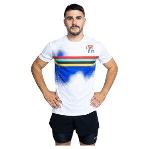 The Running Republic Barcelona 92 Short Sleeve T-shirt Blanco XL Hombre