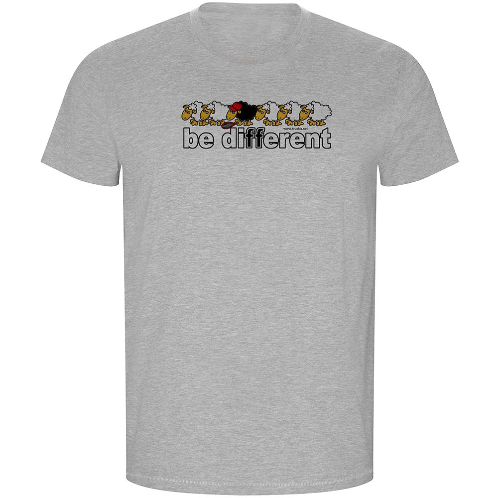 Kruskis Be Different Tennis Eco Short Sleeve T-shirt Gris 2XL Hombre