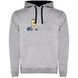 Kruskis Born To Smash Two-colour Hoodie Gris XL Hombre