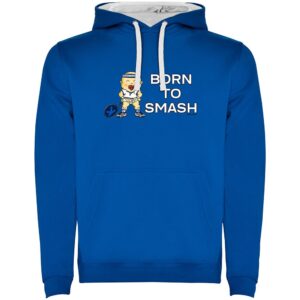 Kruskis Born To Smash Two-colour Hoodie Azul XL Hombre