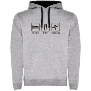 Kruskis Sleep Eat And Smash Two-colour Hoodie Gris L Hombre