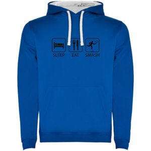 Kruskis Sleep Eat And Smash Two-colour Hoodie Azul L Hombre