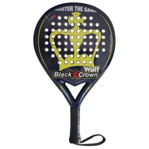 Black Crown Wolf Padel Racket Negro