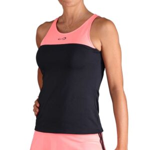 Endless Lux Ribbon Sleeveless T-shirt Negro,Rosa L Mujer