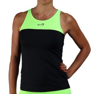 Endless Lace Sleeveless T-shirt Verde,Negro M Mujer