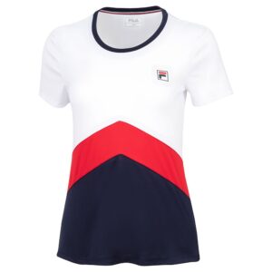 Fila Sport Aurelia Short Sleeve T-shirt Blanco,Azul L Mujer