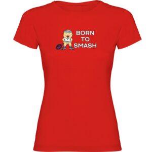 Kruskis Born To Smash Short Sleeve T-shirt Rojo S Mujer
