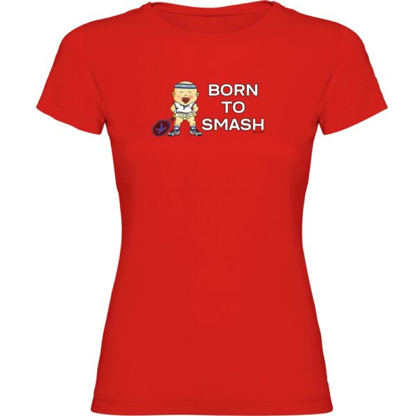 Kruskis Born To Smash Short Sleeve T-shirt Rojo S Mujer
