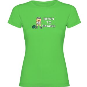 Kruskis Born To Smash Short Sleeve T-shirt Verde L Mujer