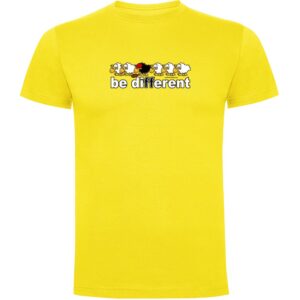 Kruskis Be Different Tennis Short Sleeve T-shirt Amarillo L Hombre