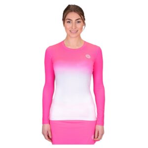 Bidi Badu Crew Gradiant Long Sleeve T-shirt Blanco,Rosa S Mujer