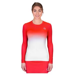 Bidi Badu Crew Gradiant Long Sleeve T-shirt Rojo,Blanco S Mujer