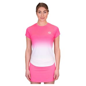 Bidi Badu Crew Gradiant Short Sleeve T-shirt Blanco,Rosa XS Mujer