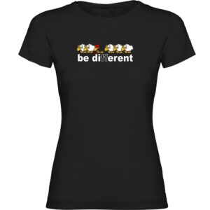 Kruskis Be Different Tennis Short Sleeve T-shirt Negro M Mujer