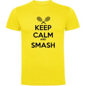 Kruskis Keep Calm And Smash Short Sleeve T-shirt Amarillo XL Hombre
