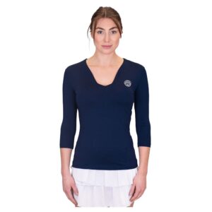 Bidi Badu Crew V-neck Long Sleeve T-shirt Azul XS Mujer