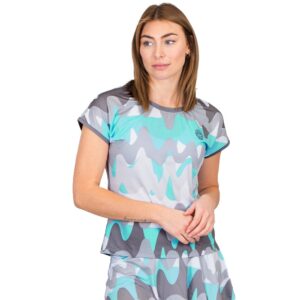 Bidi Badu Good Vibes Short Sleeve T-shirt Azul,Gris M Mujer